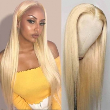 613 Blonde Lace Front Wigs 13*4 Lace Wigs Straight Brazilian Human Hair-AshimaryHair.com - Christmas fun