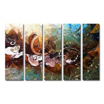 A Chaotic World Oil Painting - Set of 5 - Free Shipping - Modern Paintings