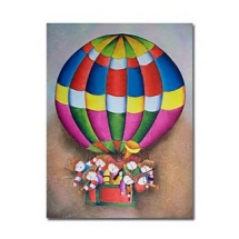 A Hot-air Balloon Oil Painting Free Shipping - Abstract Paintings