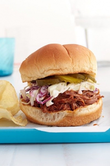 BBQ Brisket Sandwiches with Quick Slaw - Cooking
