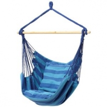 Blue Hanging Rope Chair Porch Swing Seat - Outdoor Furniture