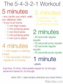 5-4-3-2-1 Workout - Great Ways To Get Fit...If You Are Up For It!