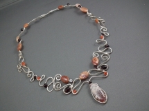 Wire and Gem necklace - Jewlery making ideas