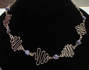 Wire and bead necklace - Jewlery making ideas