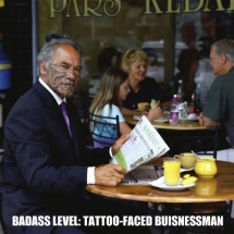 Tattoo-faced businessman - Fantastic shots