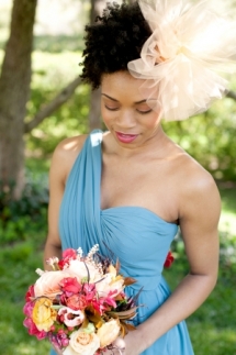 Bridesmaid dress idea - blue one shoulder dress - Our destination wedding