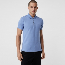 Check Placket Cotton Polo Shirt - Man Style