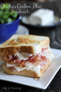 Chicken Cordon Bleu Sandwich - Cooking