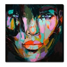 Colorful People Face Oil Painting - Free Shipping - People Paintings