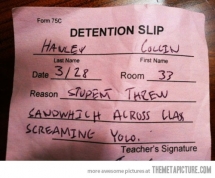 Detention Slip - Funny Things
