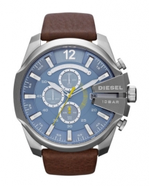 Diesel Mega Chief Chronograph Blue/Silver watch - Boyfriend fashion & style