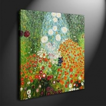 Farm Garden Oil Painting by Gustav Klimt Free Shipping - Flower Paintings