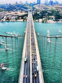Fatih Sultan Mehmet Bridge in Istanbul, Turkey - Get me across. Famous Bridges