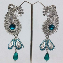 Firozi Stone Studded Immitation Earring - Earrings