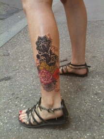Flower leg tattoo - Tattoos