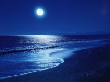 Full Moon Over the Sea - Art for home and cottage