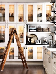 Glass cabinets in kitchen pantry - Organization Products & Ideas