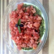 Goat Cheese, Tomato, & Pesto Dip - Food & Drink