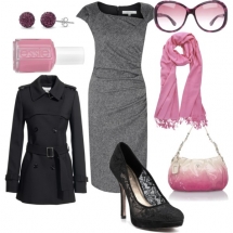 Grey & Pink Outfit - Clothing, Shoes & Accessories