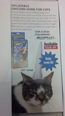 Inflatable Unicorn Horn for Cats - Laughter is the best medicine