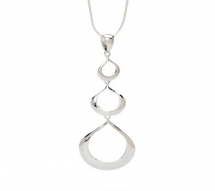 John Greed sterling silver chain with triple tear-drop pendant - Jewelry