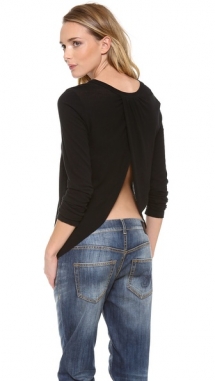 Long sleeved open back top - Fave Clothing & Fashion Accessories