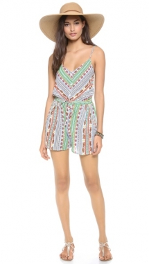 Mara Hoffman - Tiger Stripe Romper  - Clothing, Shoes & Accessories