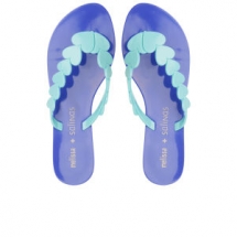 Melissa Women's Salinas Heart Flip Flops in turquoise - Fave Clothing & Fashion Accessories