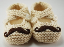 Mustache Baby Booties - Christmas Gift Ideas
