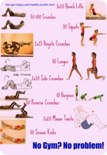 No Gym? No Problem! Workout - At Home Exercises
