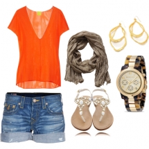 Orange and Brown - Clothing, Shoes & Accessories