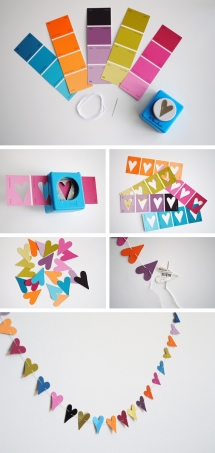 Paint Chip Hearts - Fun crafts