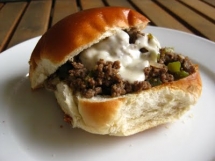 Philly Cheesesteak Sloppy Joes - Tasty Grub