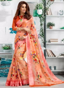 Printed Saree  - Indian Ethnic Clothing