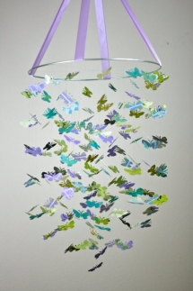 Purple Garden Butterfly Mobile - For the new arrival