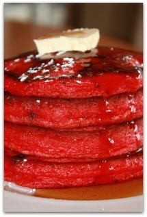 Red Velvet Pancakes - Tasty Grub