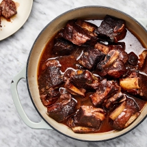 Red Wine-Braised Short Ribs - Cooking