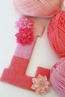 Yarned Wrapped Monogram - For the little one