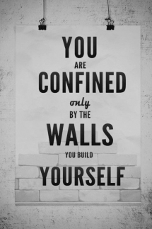 You are Confined only by the Walls you Build Yourself - Quotes That Try To Keep It Real