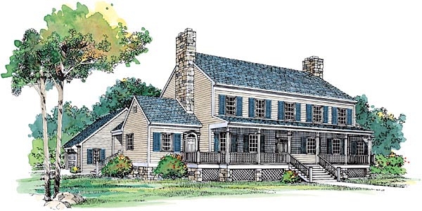 3 bedroom country farmhouse plan