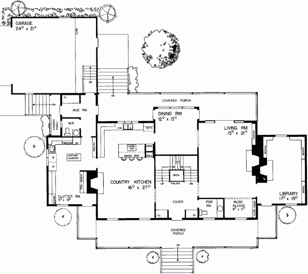 3 bedroom country farmhouse plan - Image 2
