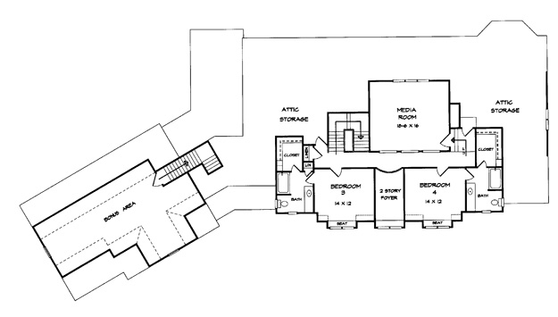 4 beadroom, 4 bath country house plan - Image 3