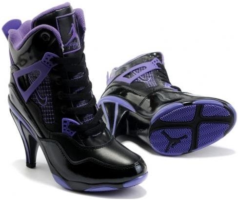 Air Jordan 4 High Heels Purple Black