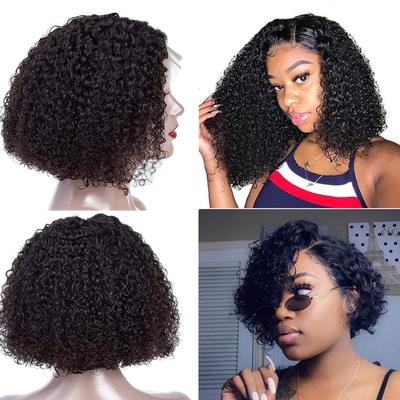 Ashimary curly bob wig affordable lace front wigs human hair pre plucked with baby hair - Image 3