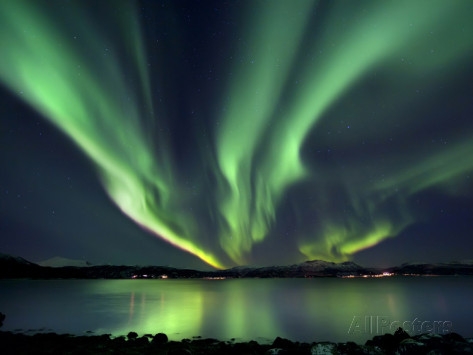 Aurora Borealis over Tjeldsundet Photographic Print