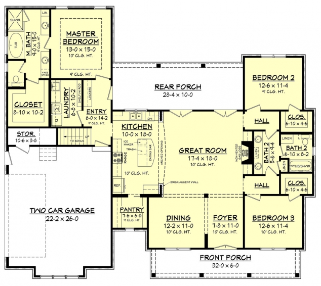 Beautiful 1 Story 3 Bedroom Modern Farmhouse Plan - Image 2