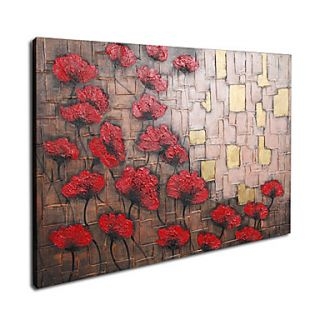 Blossoming Rosy Flowers Oil Painting Free Shipping