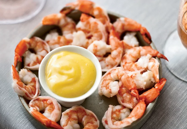 Boiled Shrimp with Spicy Mayonnaise