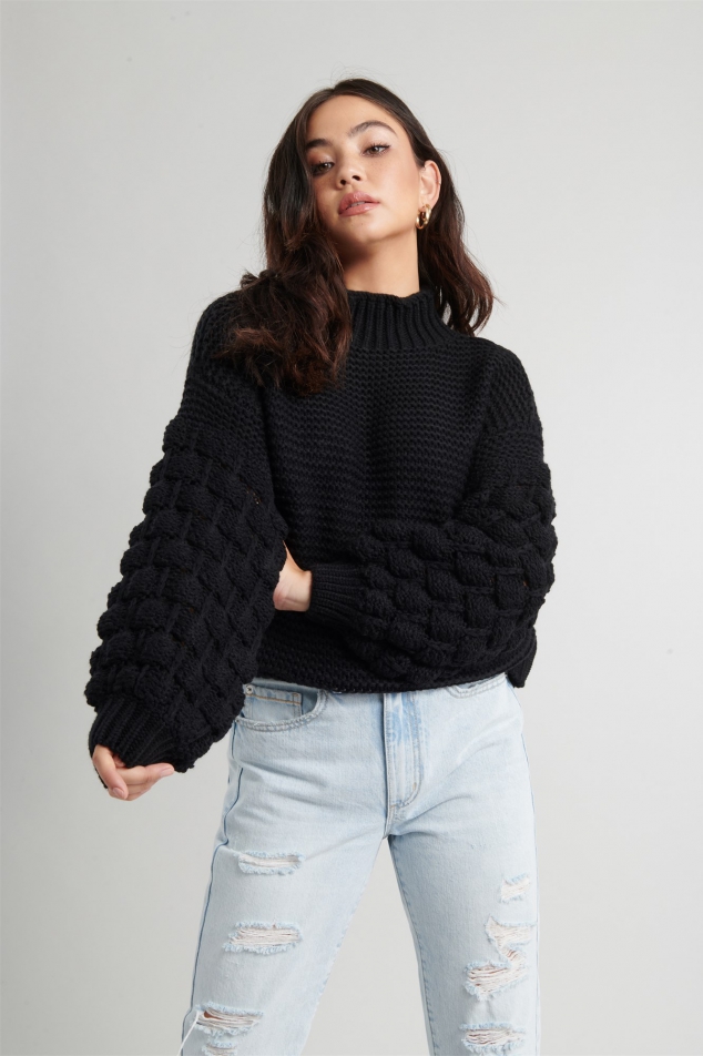 Bubble Sleeve Sweater - Image 3