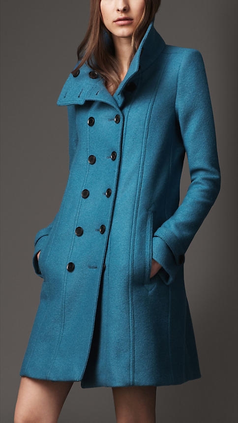 Burberry Wool A Line Coat